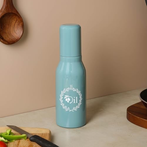 anantam homes Stainless Steel Oil Dispenser 500 ML Bottle Leakproof | Oil Nozzle Dropper | Cooking Oil Bottle For Home, Kitchen, Cooking, Café, Restaurant(Moss Green) - Image 3