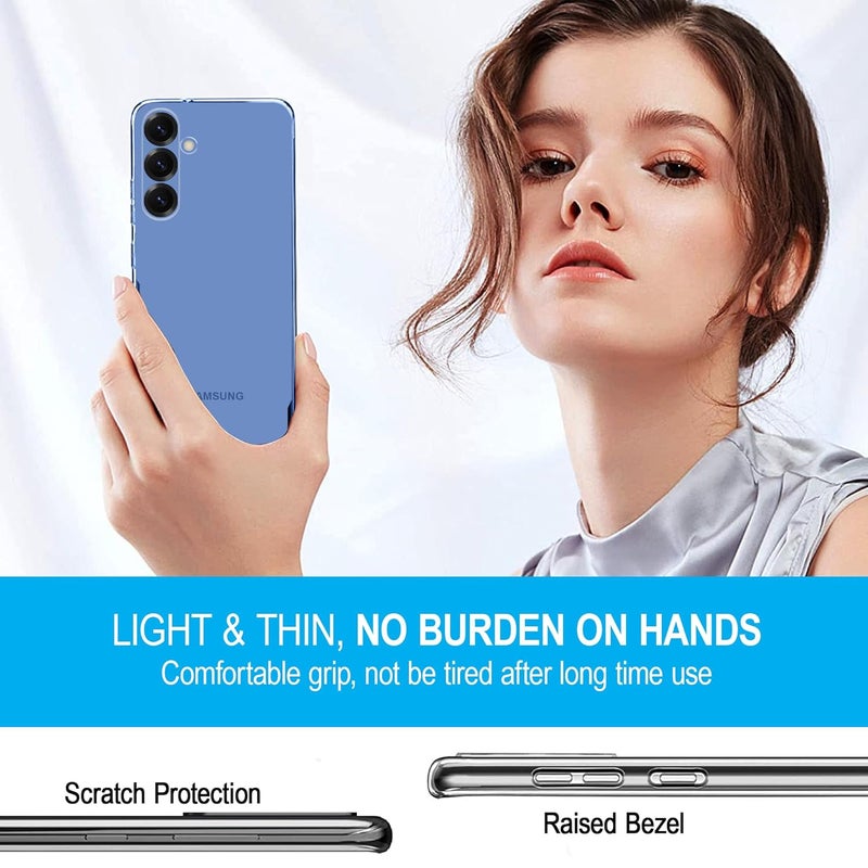 Cedo Samsung Galaxy S25 (5G) Clear Case | Soft Flexible Slim-Fit | Full Body 360 Protection Shock Proof TPU Back Cover (Transparent) - Image 5