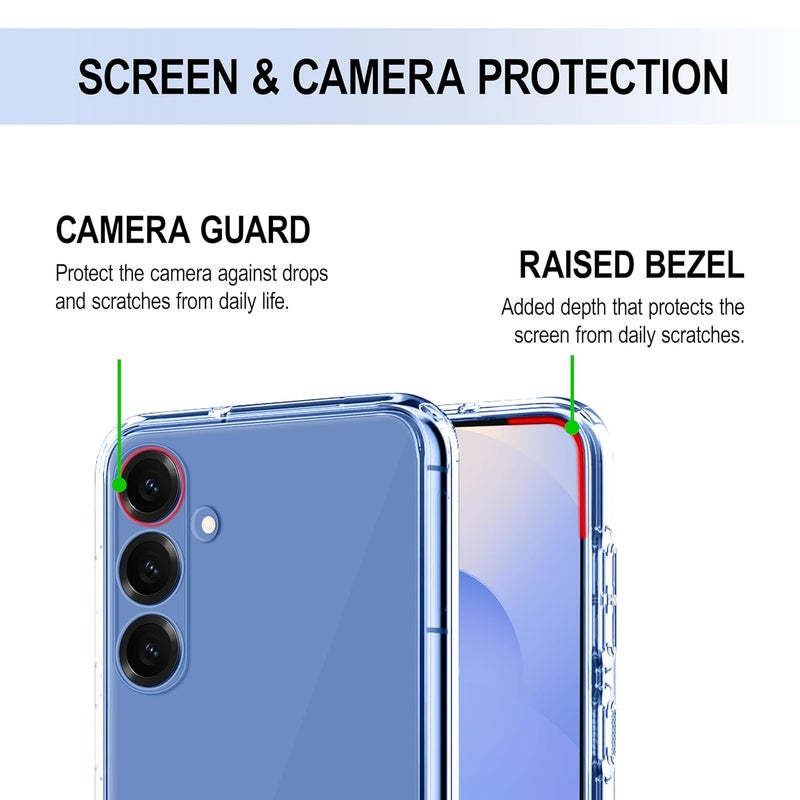Cedo Samsung Galaxy S25 (5G) Clear Case | Soft Flexible Slim-Fit | Full Body 360 Protection Shock Proof TPU Back Cover (Transparent) - Image 2