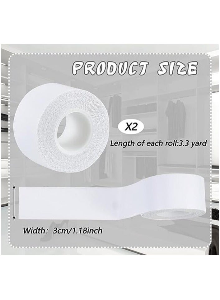 Altheqa 2 Rolls Sweat Pads Collar Protectors for Mens Shirts Hat Sweat Protector Sweat Pads Hat Cleaner, White Shirt Neck Collar Protector Tape, Self-Adhesive Invisible Liner Patches Protector.  - Image 3