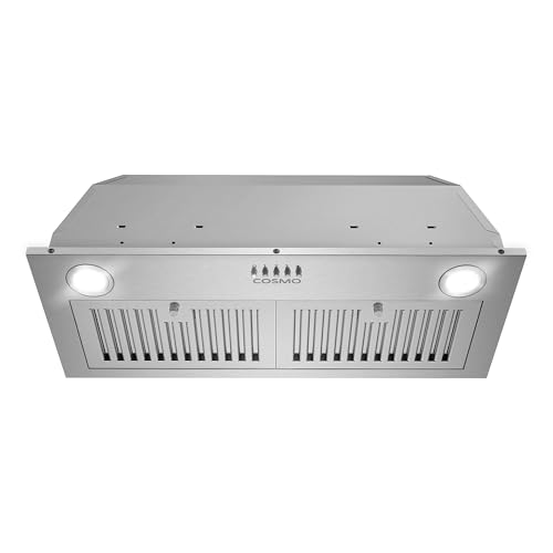 COSMO COS-30IRHP 30 in. Lumin Collection 380 CFM Ducted Insert Range Hood, Button Controls, LED Lights, Stainless Steel - Image 1