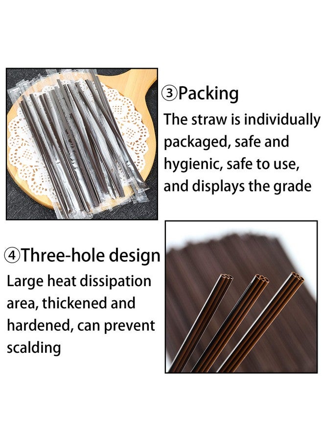 KBG Coffee Stirrers Sticks 400 Individually Wrapped 6.7in，Disposable coffee straw stirring rod，Coffee Straw，Disposable Plastic Drink Stirrer Sticks Health and Safety Three-hole coffee straw  - Image 3