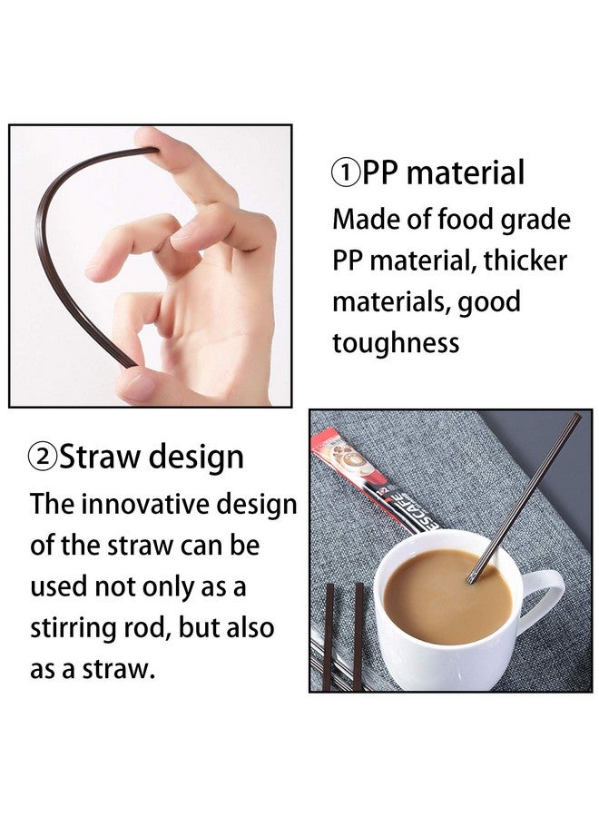 KBG Coffee Stirrers Sticks 400 Individually Wrapped 6.7in，Disposable coffee straw stirring rod，Coffee Straw，Disposable Plastic Drink Stirrer Sticks Health and Safety Three-hole coffee straw  - Image 2