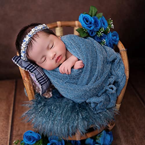 ForBaysy Newborn Photography Props Swaddle Newborn Wraps for Baby Boys Girls Infant Baby Photo Props Shoot Stretch Blanket - Image 2