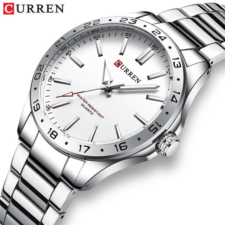 Curren 8452 Steel Watch Simple Business Watch Waterproof Boys Fashion Calendar in Stock - Image 2