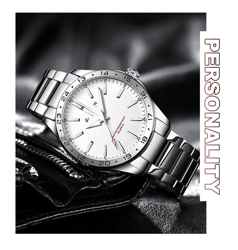Curren 8452 Steel Watch Simple Business Watch Waterproof Boys Fashion Calendar in Stock - Image 4