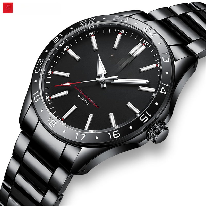 Curren 8452 Steel Watch Simple Business Watch Waterproof Boys Fashion Calendar in Stock - Image 1