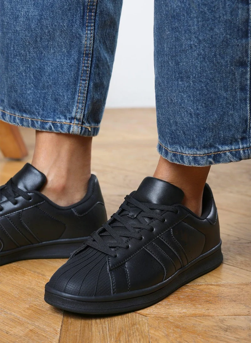 Where's That From  Yamileth Stripe Panel Detailed Trainer for Women | Best Price UAE