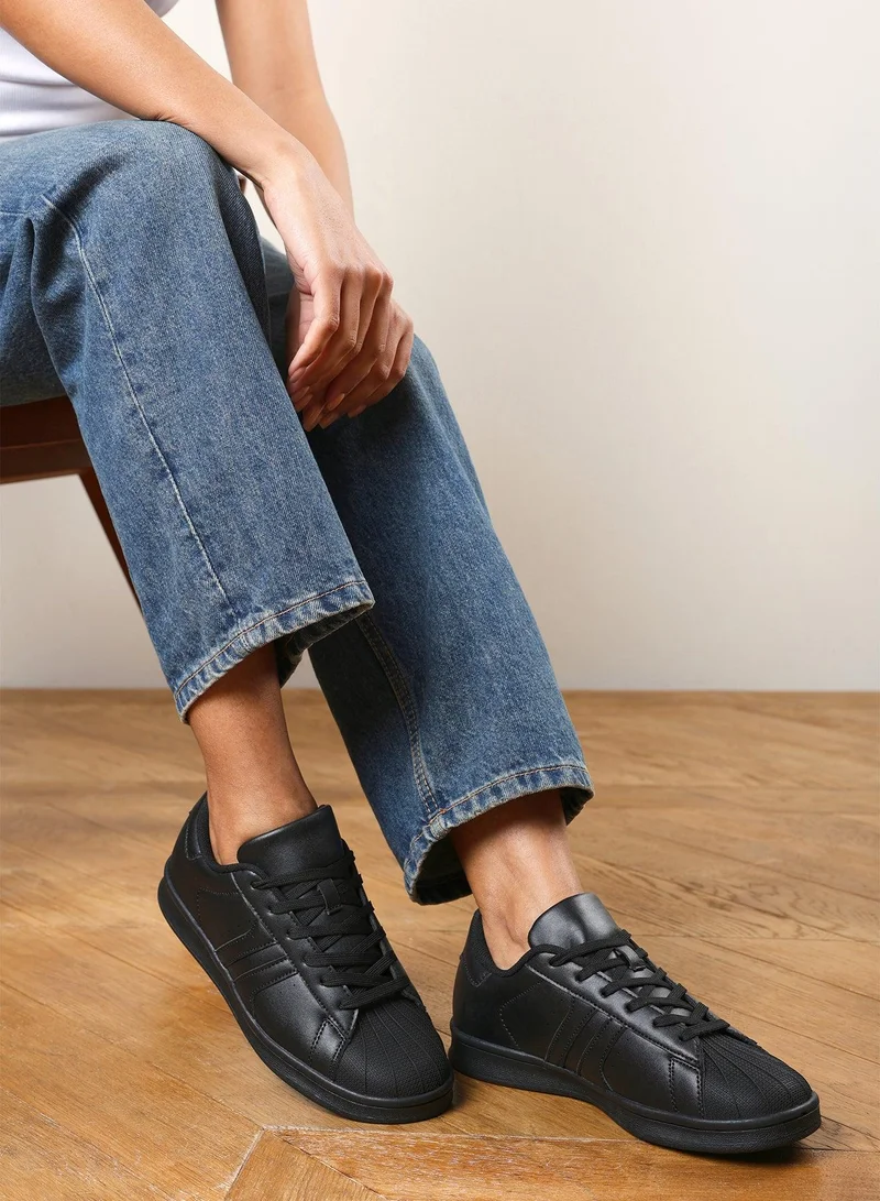 Where's That From  Yamileth Stripe Panel Detailed Trainer for Women | Best Price UAE
