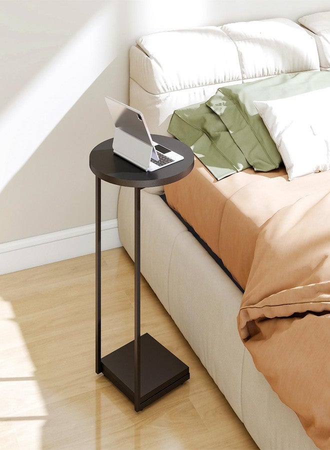 DCLRN Small End Table,c Table End Table for Sofa,Round Coffee Table is Suitable for Living Room and Bedroom.(Black) - Image 3