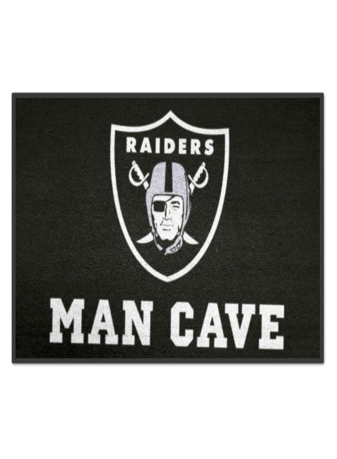 FANMATS 14349 Las Vegas Raiders Man Cave Starter Mat Accent Rug - 19in. x 30in. | Sports Fan Home Decor Rug and Tailgating Mat - Image 1
