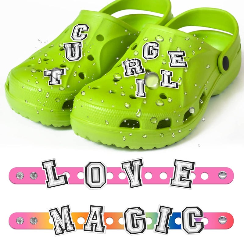 klarako Letters Numbers Shoe Charms, A-Z Letters & 0-9# Numbers Clog Charms DIY Shoes Pins for Boy Girl Teens Men Women and Adults - Image 2
