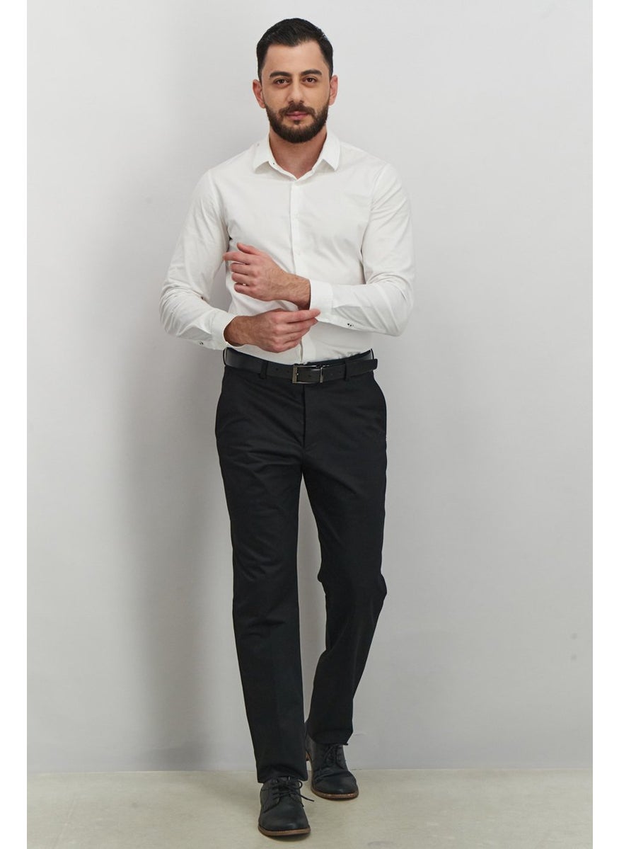 French Connection Men Regular Fit Five Pocket Chino Pants, Black  - Image 2