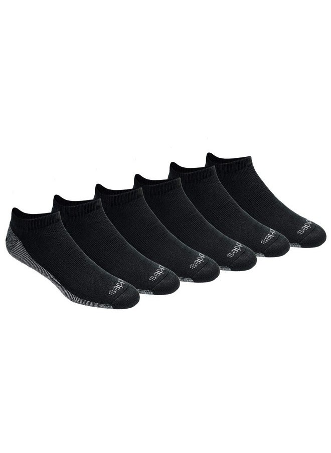 Dickies Dickies Men's Dri-Tech Moisture Control No Show Socks, Available in M-XXL (6, 12, Black (6 Pairs), Large  - Image 1