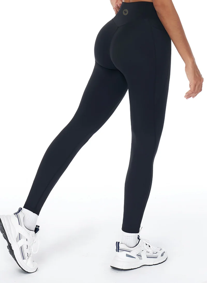 Kawn.yoga Licorice Black High Waist Leggings for Women | Best Price UAE