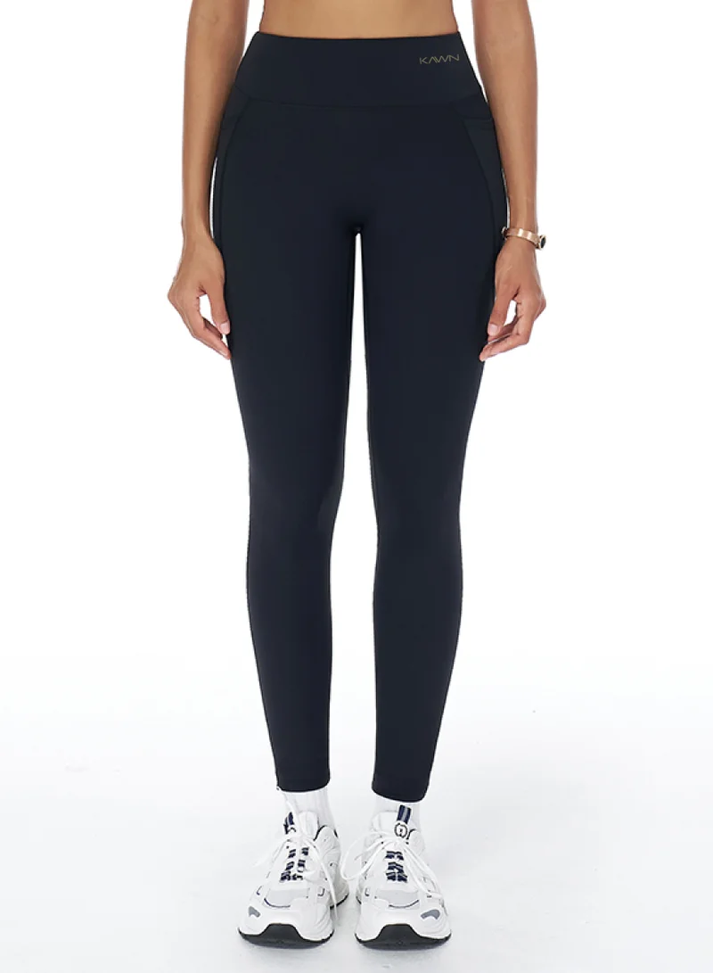 Kawn.yoga Licorice Black High Waist Leggings for Women | Best Price UAE