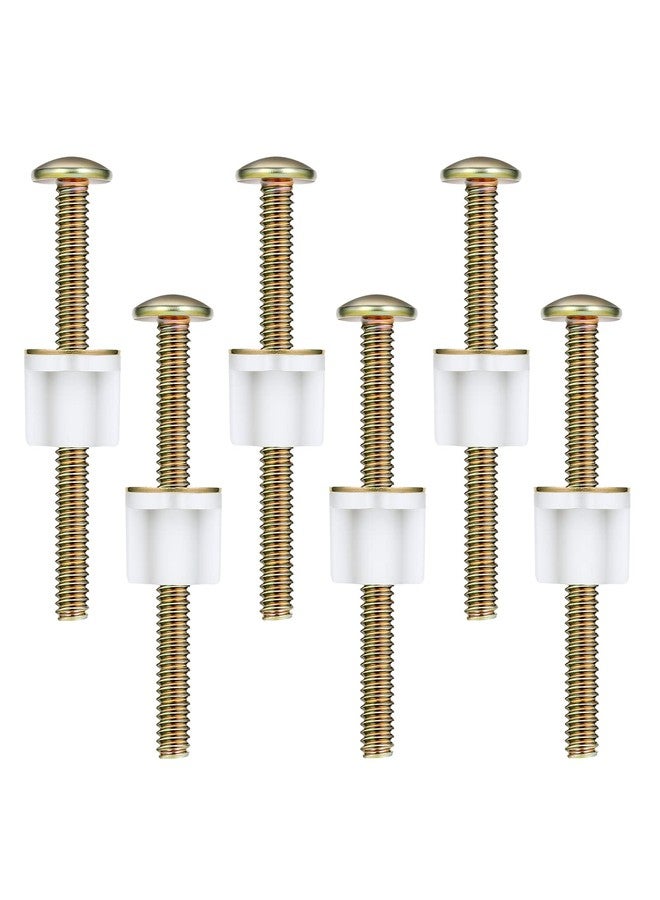 AIEX 6 Sets Toilet Seat Screws and Bolts, Metal Screws for Toilet Seat Bolts Replacement with Plastic Nuts and Metal Washers Toilet Bolt Set for Replacing Top Mount Hinges - Image 1