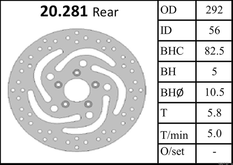 Wivplex Motorcycle Rear Brake Disc Rotor - Image 2