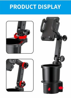GROIC Car Cup Holder Phone Mount, 2 in 1 Universal Cell Phone Mount for Car, Adjustable Long Gooseneck Phone Holder 360° Strong Cup Holder for Car, Automobile Cradles,Automotive Interior  - Image 5