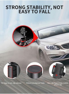 GROIC Car Cup Holder Phone Mount, 2 in 1 Universal Cell Phone Mount for Car, Adjustable Long Gooseneck Phone Holder 360° Strong Cup Holder for Car, Automobile Cradles,Automotive Interior  - Image 3