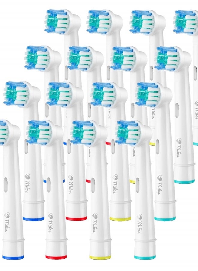 Milos Electric Toothbrush Heads - 16 Pack, Professional Toothbrush Replacement Heads, Compatible with Oral-B Toothbrushes - Image 1