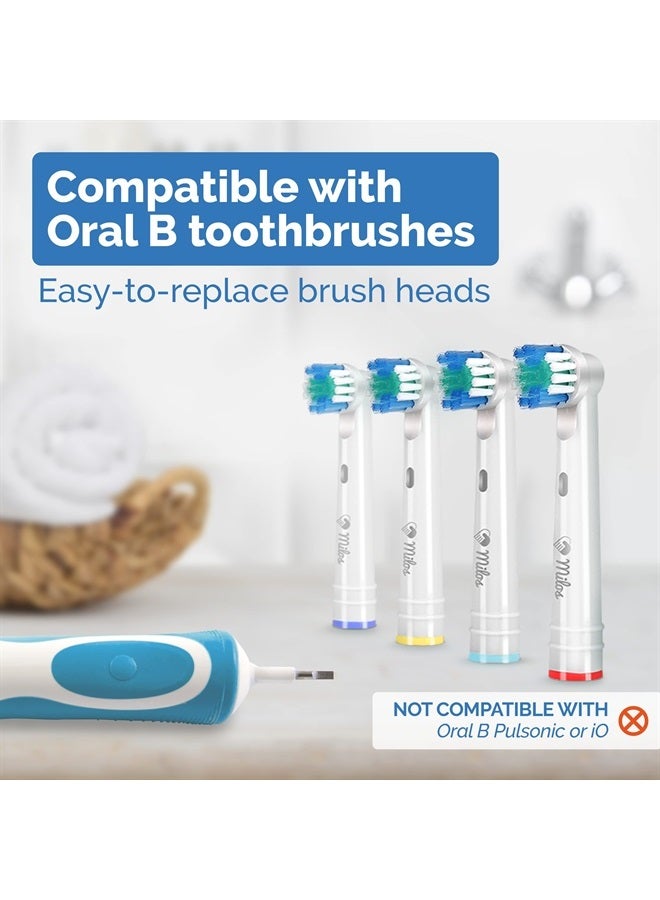 Milos Electric Toothbrush Heads - 16 Pack, Professional Toothbrush Replacement Heads, Compatible with Oral-B Toothbrushes - Image 2