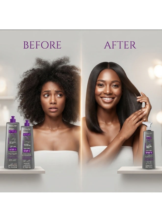 PROLIFE INTERNATIONAL Prostyle Brazilian Keratin Kit for Very Rough & Thick Hair | Formaldehyde Free professional straightening treatment with 4–6 month results - Image 2