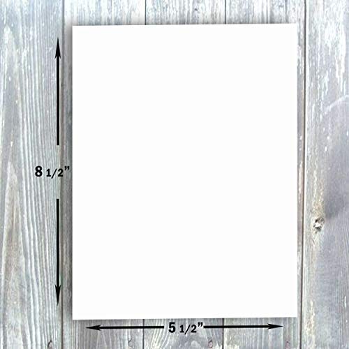 Hamilco Bright White Cardstock Cards: 100-Pack 5 1/2" x 8 1/2" (Half Sheet Size) Printable Blank Cards Set| 80lb Cover| Make Your Own Invitation/Greeting Cards (100 Pack) Bright - Image 3