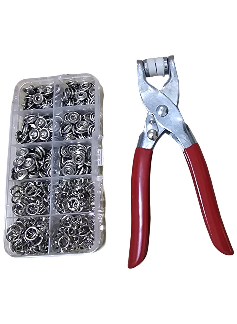 Clothing and leather accessories mounting machine for attaching snaps (clicks) and fastening rings to jeans, fabrics and handicrafts - Image 1