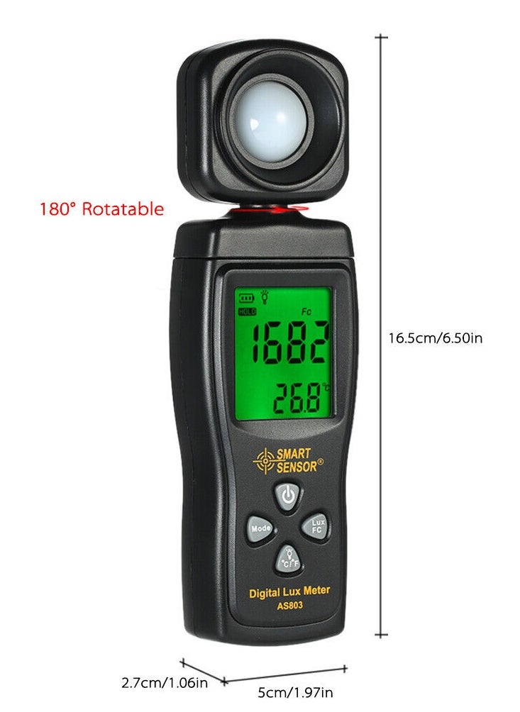 SMART SENSOR - Lux Light Meter for Photography Grow Plants Led Photometer Lighting Intensity Brightness Measurement Pocket Digital Photo Illuminance Sensor - Image 1