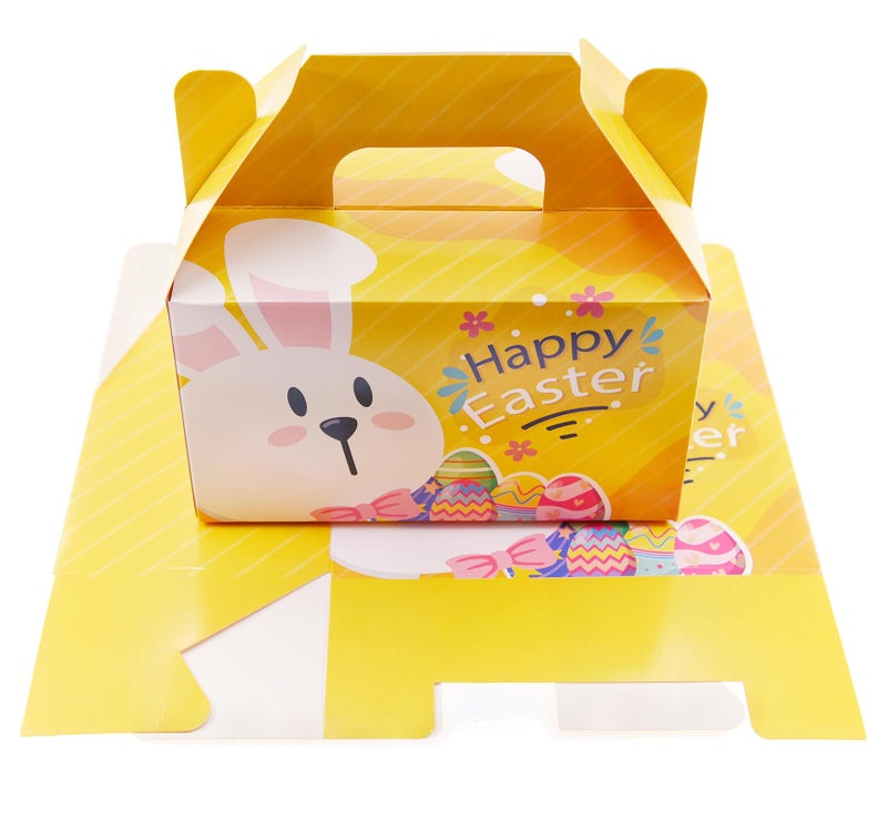 Eavotoy 12 Pack Easter Decorative Gift Treat Boxes - 6.2 x 3.5 x 3.5 inch Egg Bunny Chicken Colorful Bag Paper Box for Easter Basket Stuffers Party Favor Gifts - Image 3