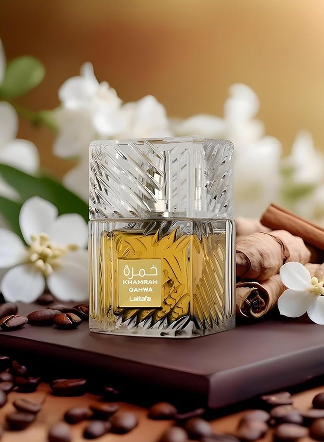 Lattafa Khamrah Qahwa Long Lasting Unisex Perfume 100ml | Coffee Perfume with Spices & Vanilla Notes | Luxury Unisex Perfume - Image 1