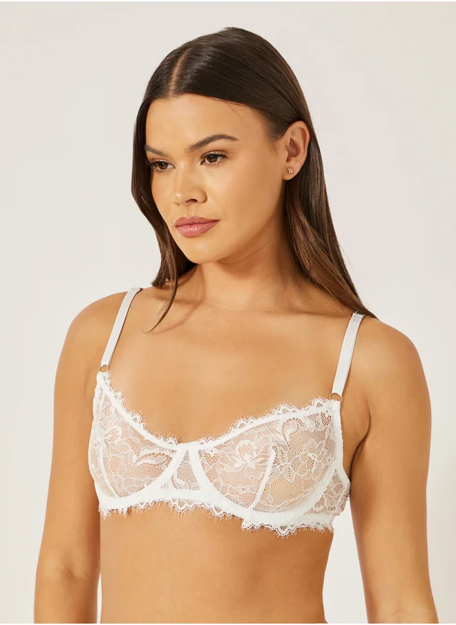 ستايلي NPW EYELASH AO LACE UNDERWIRE BRA