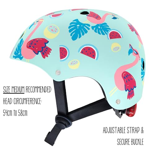 Hornit Mini Lids Kids Helmet. Fully-Adjustable Multi-Sport Hard Shell Helmet with Rear Safety Light, Small, Shark - Image 4