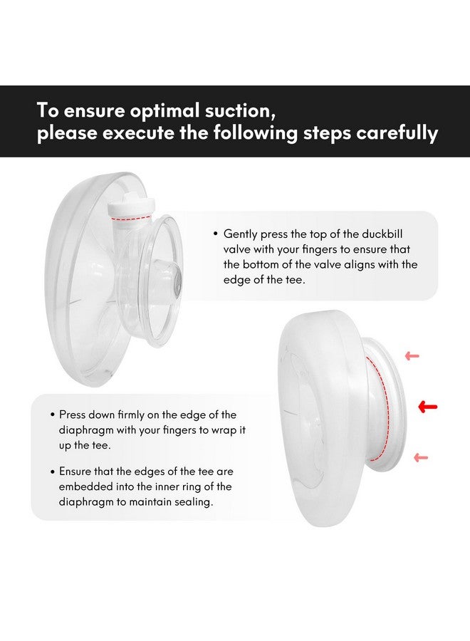 Durceler Elvie Stride Replacement Parts 8 Duckbill Valves & 4 Silicone Membrane/Diaphragm Compatible with Double Elvie Stride 2 Breast Pump Parts, Accessories by Durceler,Not Original Pump Parts - Image 3