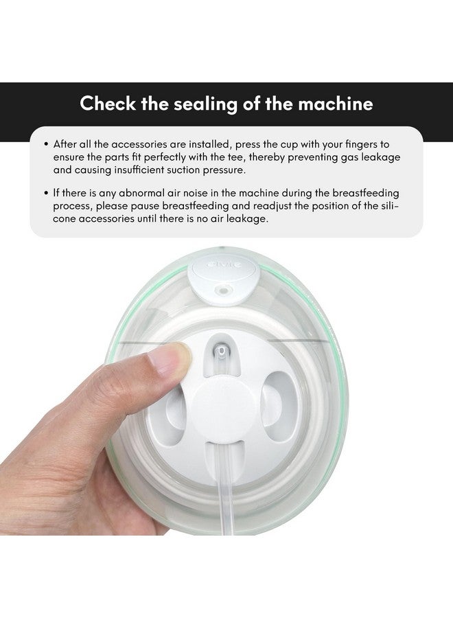 Durceler Elvie Stride Replacement Parts 8 Duckbill Valves & 4 Silicone Membrane/Diaphragm Compatible with Double Elvie Stride 2 Breast Pump Parts, Accessories by Durceler,Not Original Pump Parts - Image 5
