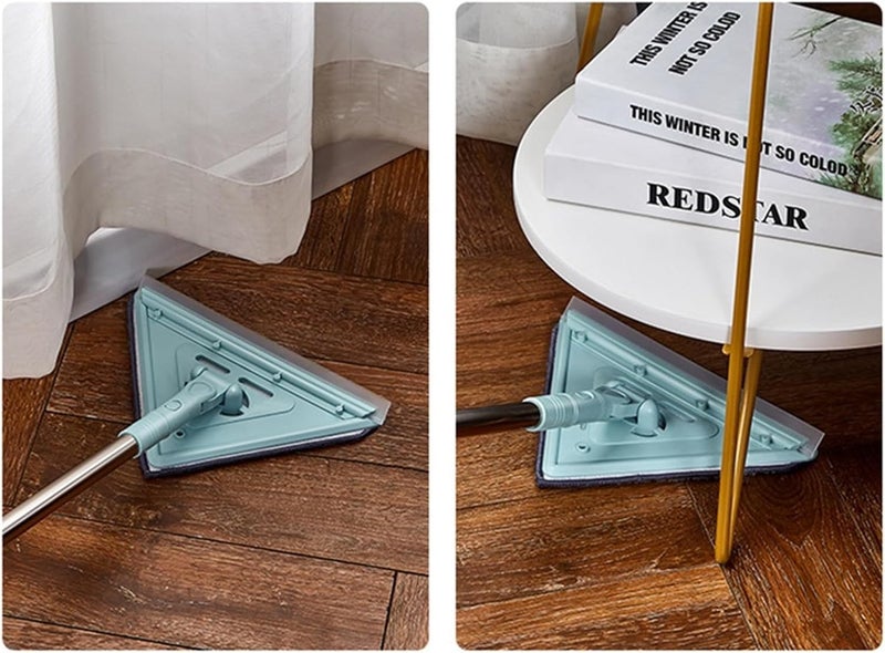 Calyrex Multifunctional Triangle Mop Upgraded Wall Mop with Long Handle 360 Rotatable Adjustable Cleaning Mop Extendable Triangle Mop with Cleaning Cloth for Wall Ceiling Window Floor - Image 5