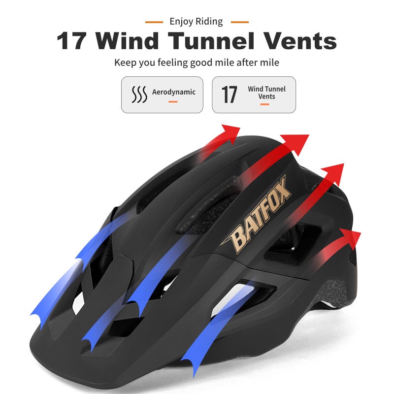 BATFOX Bike Helmet for Adult Men & Women, Mountain Biking and E-Bikes, MTB Electric Bicycle Helmet for Commuting, Lightweight Mens Womens Cycling Helmet - Image 3