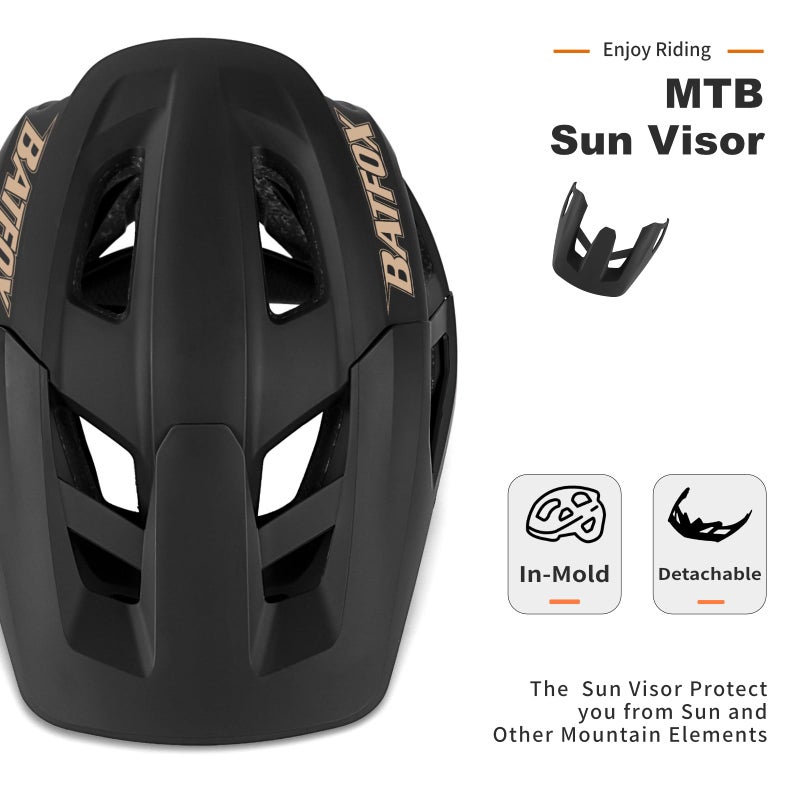 BATFOX Bike Helmet for Adult Men & Women, Mountain Biking and E-Bikes, MTB Electric Bicycle Helmet for Commuting, Lightweight Mens Womens Cycling Helmet - Image 5