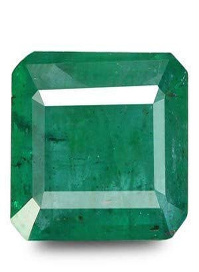 Ayush Gems AAA++ Quality Certified 5.55 Carat 6.25 Ratti Zambian Emerald (Panna Stone) Natural Green Loose Gemstone for Men and Women - Image 1