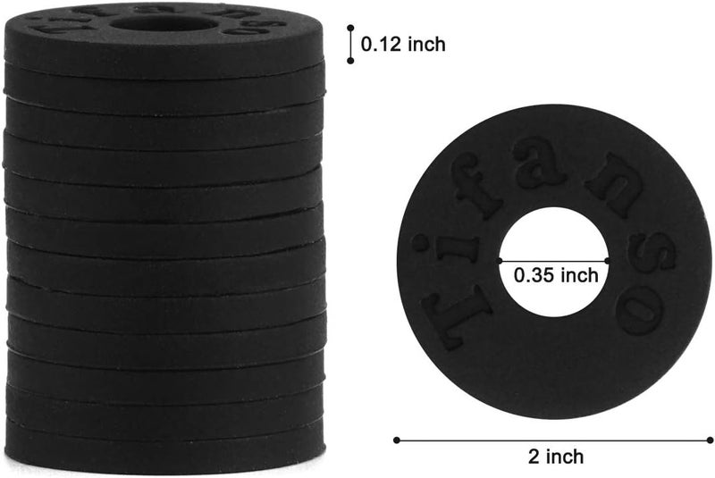 tifanso تيفانسو 6 أزواج من أقفال أحزمة الجيتار - كتل أحزمة متميزة - واقي الجيتار - أسود - Image 4