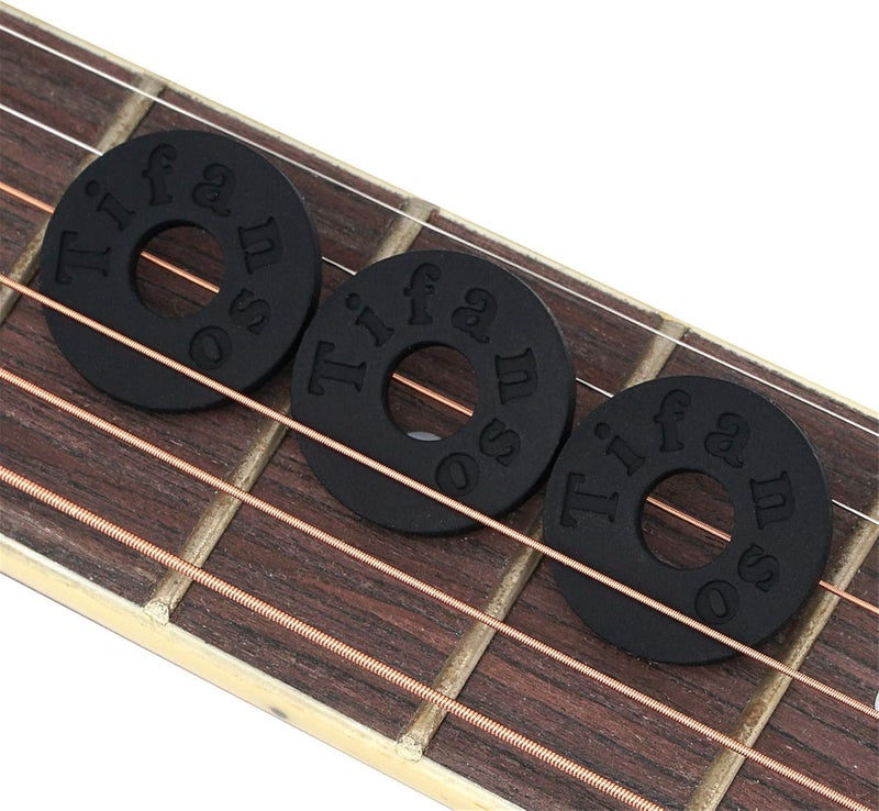 tifanso تيفانسو 6 أزواج من أقفال أحزمة الجيتار - كتل أحزمة متميزة - واقي الجيتار - أسود - Image 5