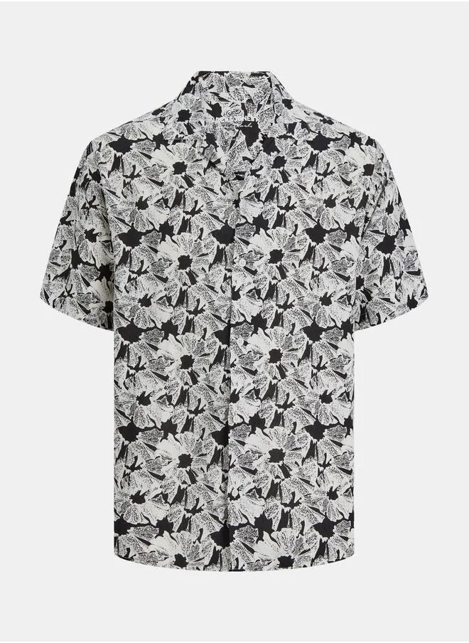 جاك اند جونز All Over Print Resort Collar Regular Fit Shirt