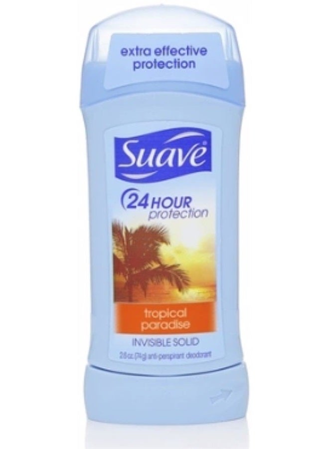 Suave Invis Sld Deod Trop Size 2.6z Suave Tropical Paradise Invisible Solid Antiperspirant Deodorant