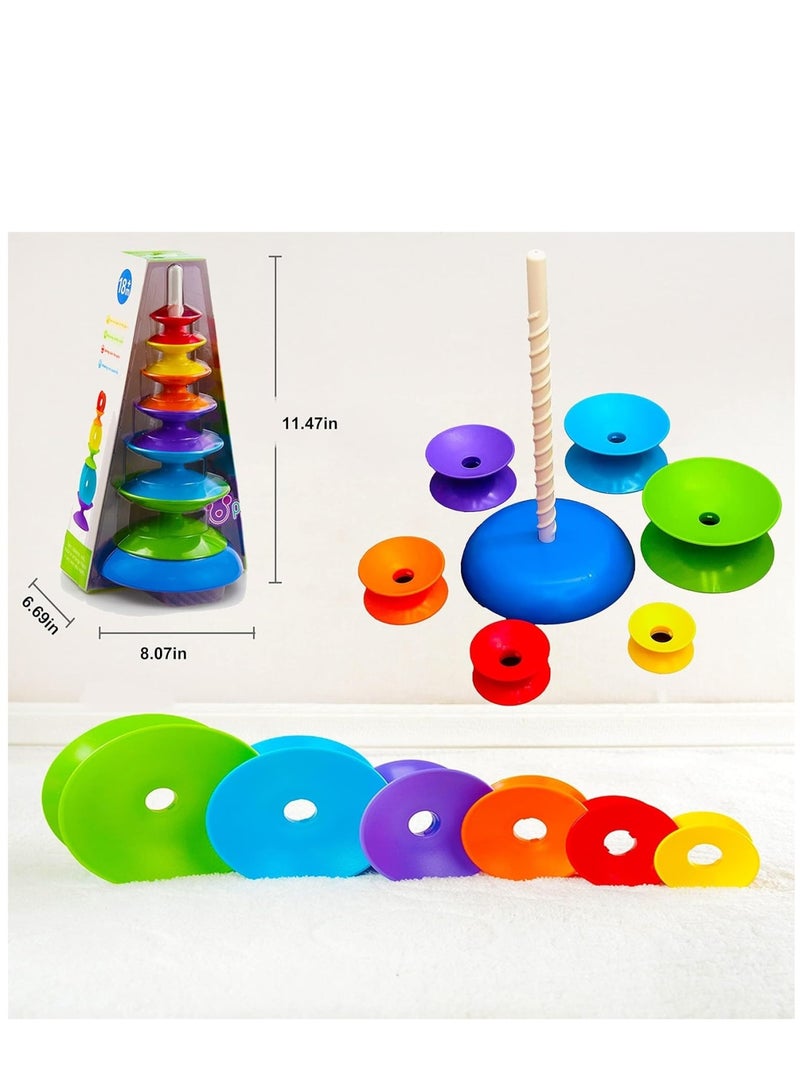 Zikra Spinning Wheel Toy - Kids Stackable Spinning Toy for Kids, Spinning Toy, Stacking Toy for Babies and Toddlers, Brain Early Learning Toys, Interactive Learning Stacking Toys - Image 4