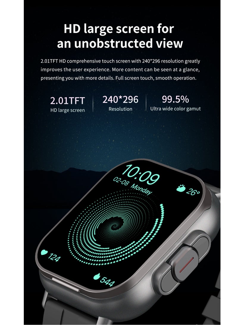 EVEREEN Arabic Earphones 2-in-1 Smart Watch, Sports Fitness Tracker, Multifunctional Fashionable Metal Strap Smart Watch (White)  - Image 5