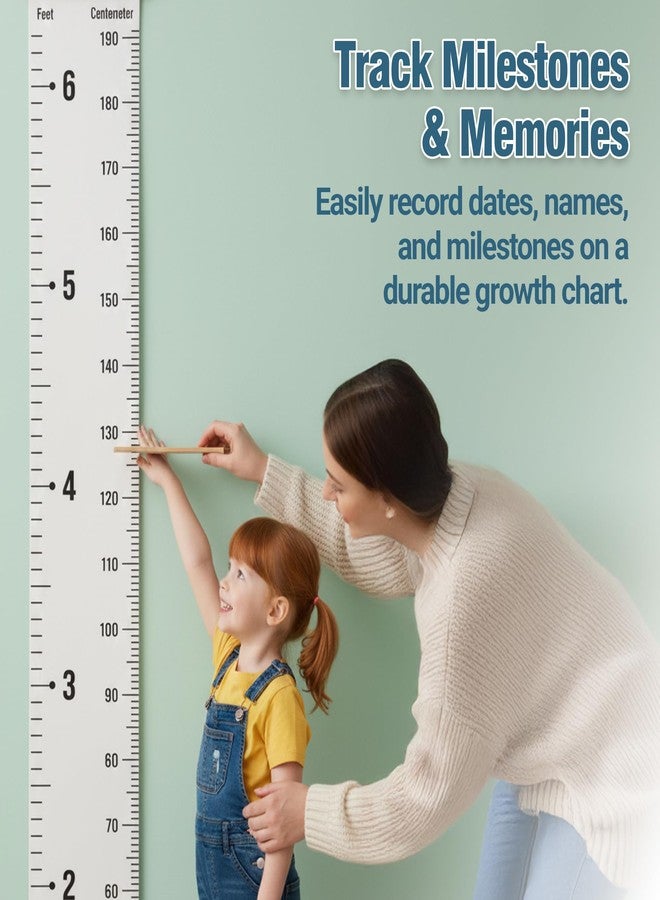 Only Zest Kids Growth Chart for Wall, Minimalist Canvas Ruler for Measuring Height Chart for Kids, Height Measurement for Wall, Nursery or Toddler Room, Folds for Storage, Hanging Rope - Image 5