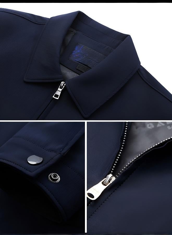 جاكيت ربيعي أنيق بياقة للرجال الكبار: للعمل والترفيه - Image 3