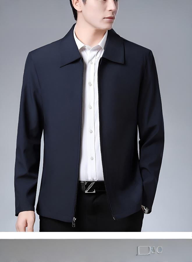 جاكيت ربيعي أنيق بياقة للرجال الكبار: للعمل والترفيه - Image 5