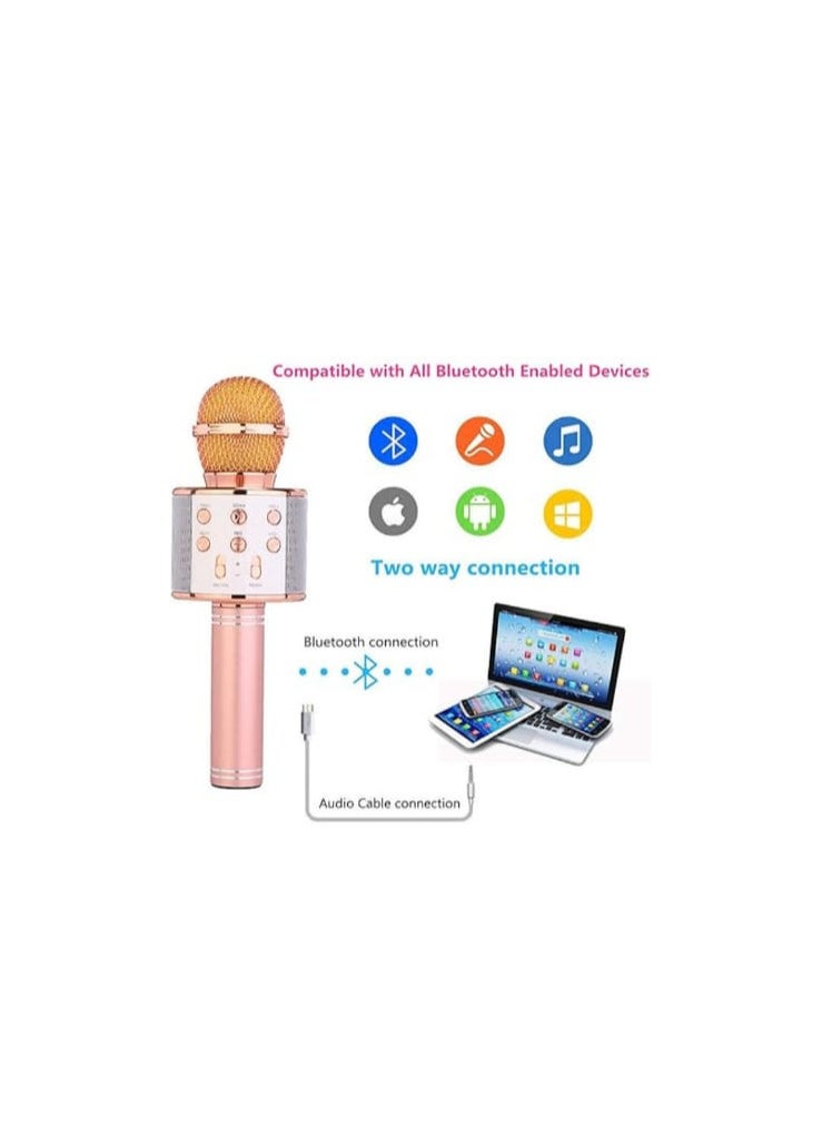 Generic - Wireless Bluetooth Karaoke Microphone, 3 in 1 Handheld Karaoke Speaker Machine, Kids Karaoke Machine, Singing Machine Microphone for Home Party, Birthday Party, Best Gifts for Kids - Image 1